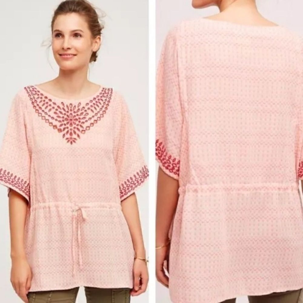 NWT $128.00 Anthropologie Euphemia Peasant Top By